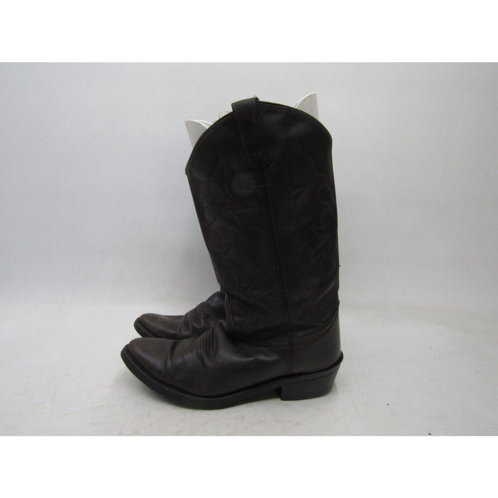 Old West Mens Size 10 D Brown Leather Cowboy Western Boots